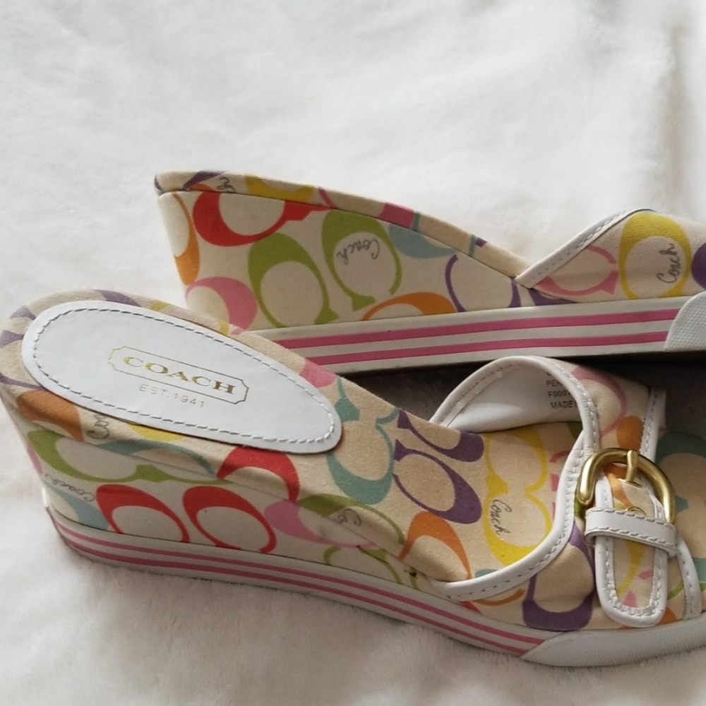 Coach wedge tennis sandals
